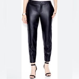 NWOT Rachel Roy black faux leather ankle pants, with pockets, Size 6